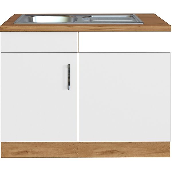 Held Möel Küchen-Spülzentrum Sorrento 110x85x60cm Tür lende Sockel Weiß-W.E günstig online kaufen