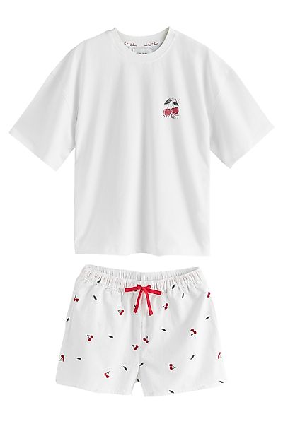 Next Pyjama Strukturierter Schlafanzug mit Shorts, günstig online kaufen