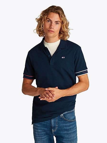 Tommy Jeans Poloshirt "TJM SLIM FLAG CUFF POLO EXT" günstig online kaufen