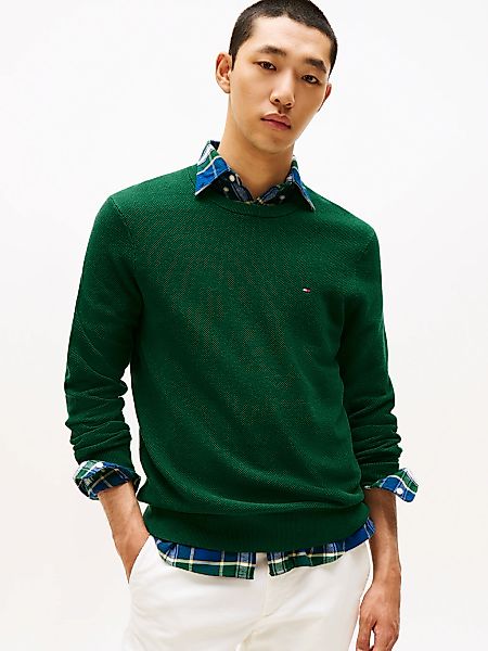 Tommy Hilfiger Rundhalspullover "ESSENTIAL STRUCTURE CREW NECK mit Struktur günstig online kaufen