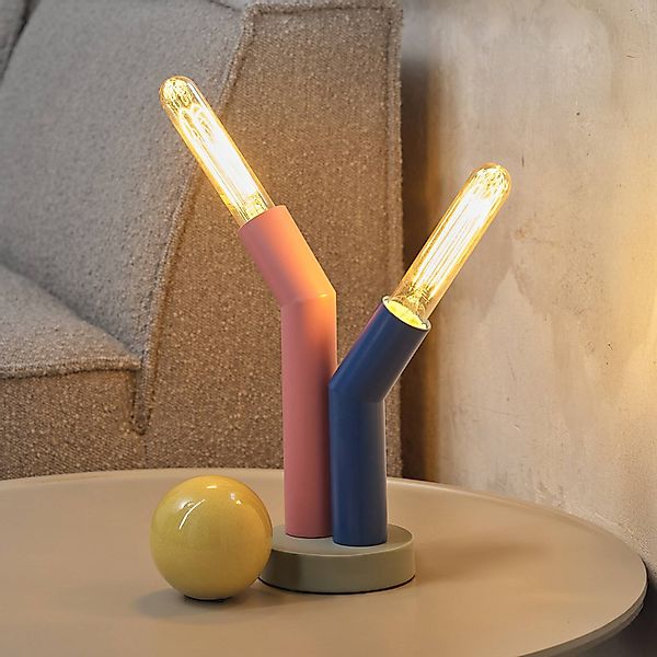 OSRAM Tischleuchte Decor Straw, 2-fl., bunt, Stahl, E27 günstig online kaufen