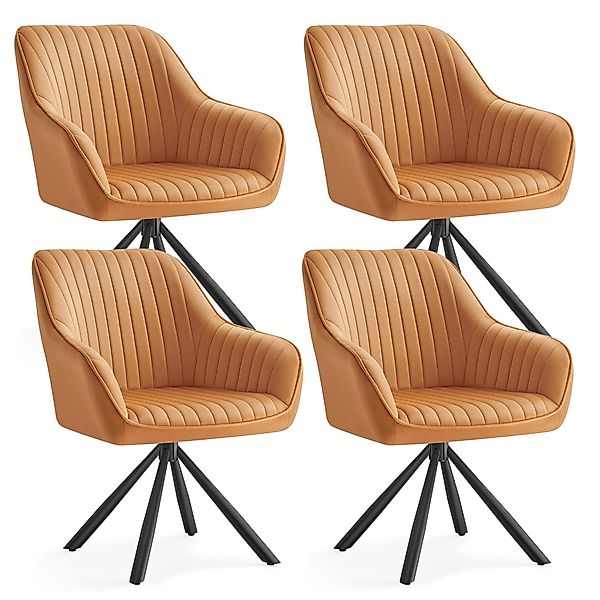 SONGMICS Esszimmerstuhl (4 St), Esszimmerstuhl, Küchenstuhl drehbar, Stahlb günstig online kaufen