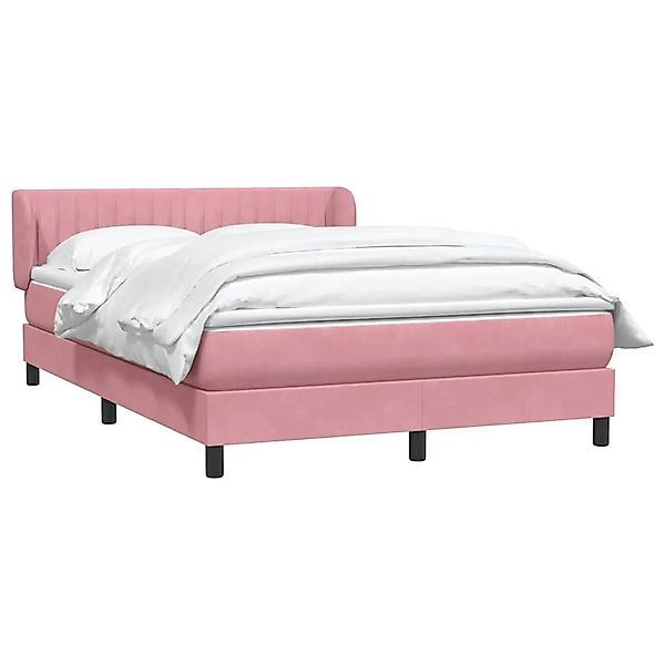vidaXL Boxspringbett mit Matratze Rosa 160x210 cm Samt 3317702 günstig online kaufen