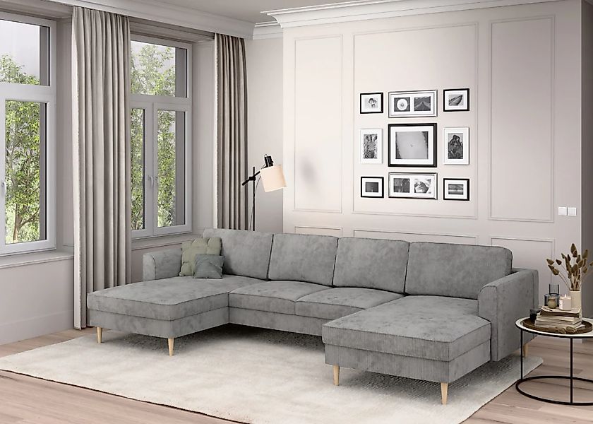 Home affaire Wohnlandschaft "Booster, whlw. mit Schlaffunktion & Bettkasten günstig online kaufen