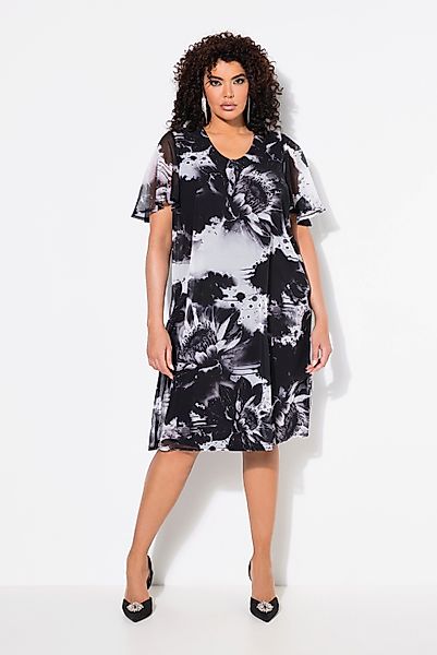 Ulla Popken Abendkleid Kleid doppellagig A-Linie günstig online kaufen