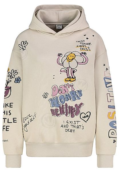 SUBLEVEL Hoodie Mit Kapuze und farbenfrohem Motivprint (1-tlg) Positive Vib günstig online kaufen