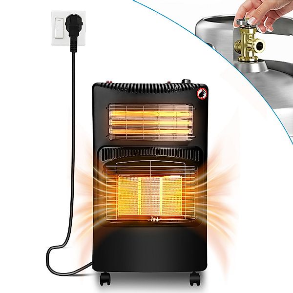 Clanmacy Heizgerät 4200W Gasheizer Keramik Elektroheizung günstig online kaufen