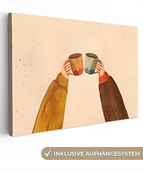 OneMillionCanvasses® Leinwandbild Illustration - Becher - günstig online kaufen