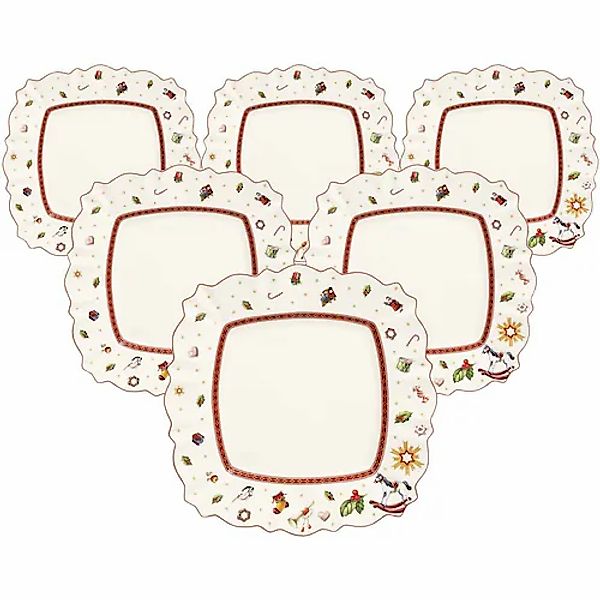 Villeroy & Boch Speiseteller »Speiseteller Toy's Delight 28 x 28 cm 6er Set günstig online kaufen