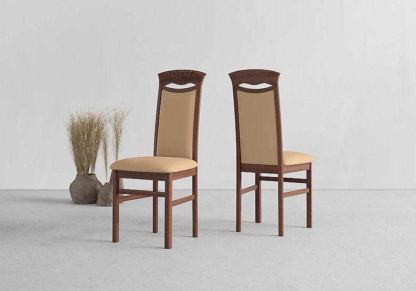 Home affaire Esszimmerstuhl "Franz" (Set) 2 Stk.strapazierfähige Microfaser günstig online kaufen