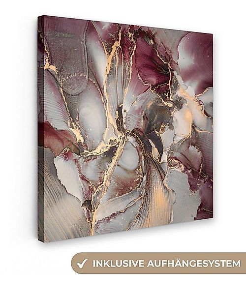 OneMillionCanvasses® Leinwandbild Gold - Marmor - Lila, Fotodruck (1 St), W günstig online kaufen