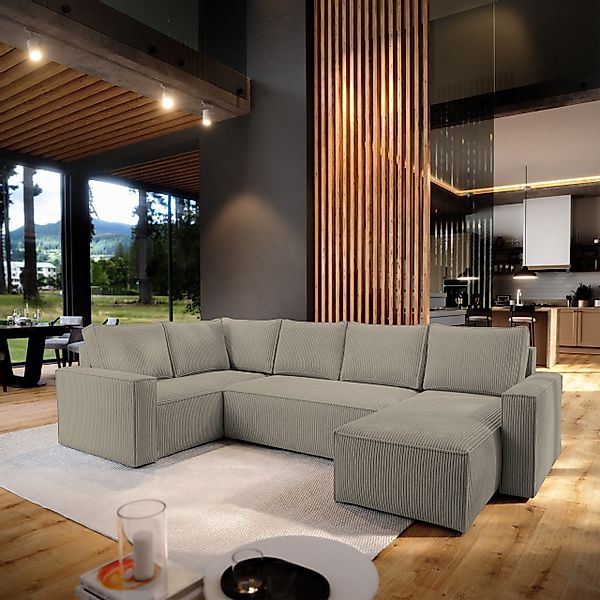 Masseno Ecksofa NORENA mit Schlaffunktion U-Form, günstig online kaufen