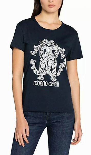 roberto cavalli T-Shirt Firenze RC Monogram Print Logo Slim Fir Scoop-Neck- günstig online kaufen