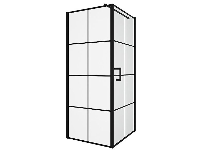 Duschtrennwand - Schwarz matt - 80 x 80 x 190 cm  - CAPARICA günstig online kaufen
