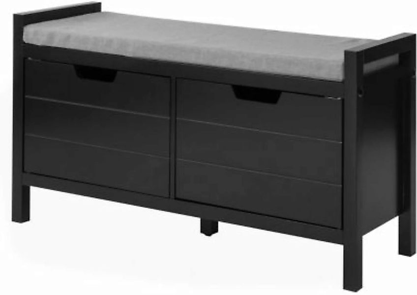 SoBuy® Schuhschrank Schuhtruhe Sitzbank mit Sitzfläche schwarz/grau günstig online kaufen