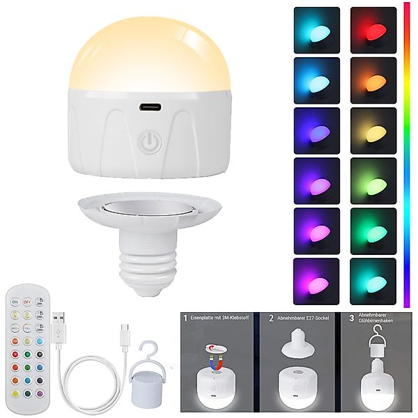 Jibenhome LED Nachtlicht E27 Leuchtmittel Timer, günstig online kaufen