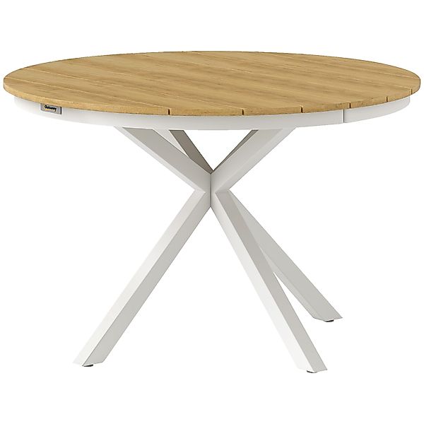 Outsunny Gartentisch Ø118cm, Wetterfest Balkontisch aus Aluminium, Beistell günstig online kaufen