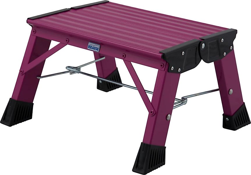 KRAUSE Trittleiter "Treppy Plusline pink" Aluminium, 1x1 Stufen, Arbeitshöh günstig online kaufen