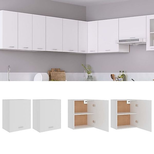 vidaXL Schrankmodule Hängeschränke 2 Stk. Weiß 50x31x60 cm Holzwerkstoff günstig online kaufen