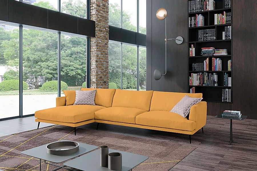 Egoitaliano Ecksofa »Sophia, Designsofa mit extrakomfortablem Sitzkomfort«, günstig online kaufen