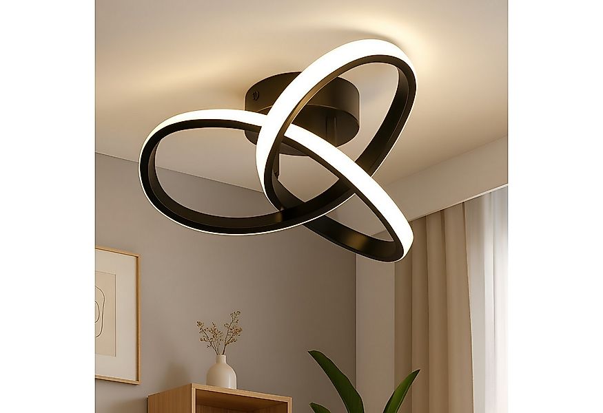 ZMH LED Deckenleuchte Wohnzimmer 3 Blatten verflochten 25/34/40CM Modern fü günstig online kaufen