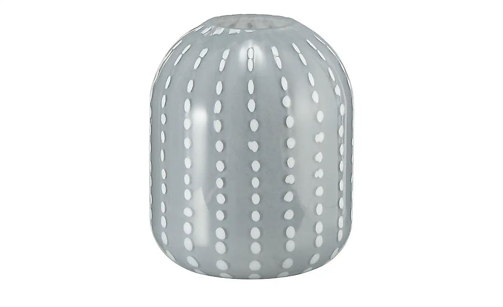 HOME STORY Vase   ¦ grau ¦ Glas ¦ Maße (cm): H: 21,5  Ø: 18 Accessoires > V günstig online kaufen