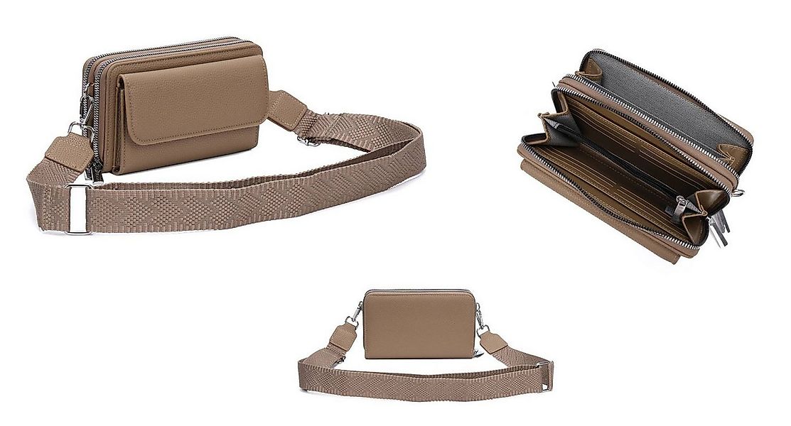 ITALYSHOP24 Schultertasche Damen Tasche Crossbody Brusttasche Kartenetui Um günstig online kaufen