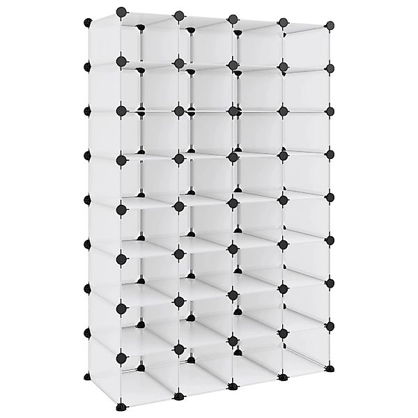 vidaXL Schuhregal Transparent 93x36,5x140 cm PP 340559 günstig online kaufen