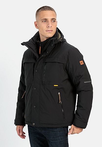 camel active Funktionsjacke mit abnehmbarer Kapuze Langarm Stehkragen Leder günstig online kaufen