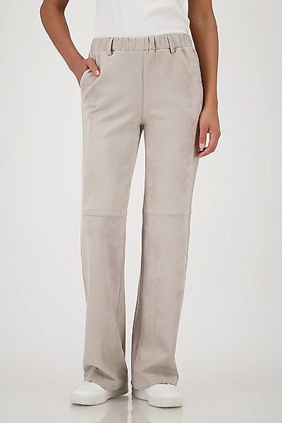 Monari Lederimitathose Hose Lederimitat Velours Gerade Beinform günstig online kaufen