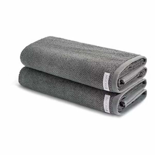 Ross 2 X Duschtuch im Set Selection - Organic Cotton Handtücher dunkelgrau günstig online kaufen