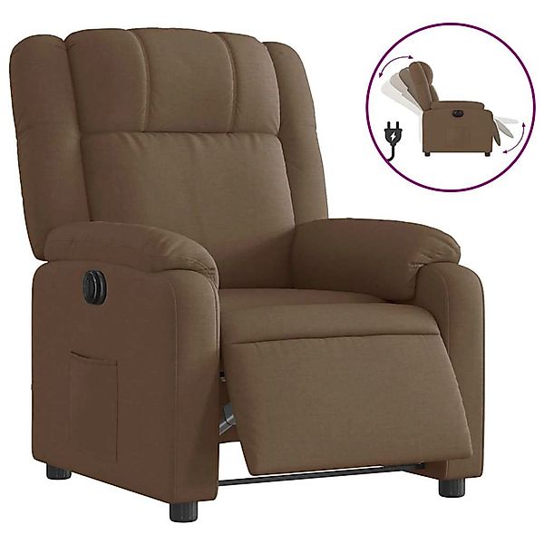 vidaXL Relaxsessel Elektrisch Braun Stoff 3205182 günstig online kaufen