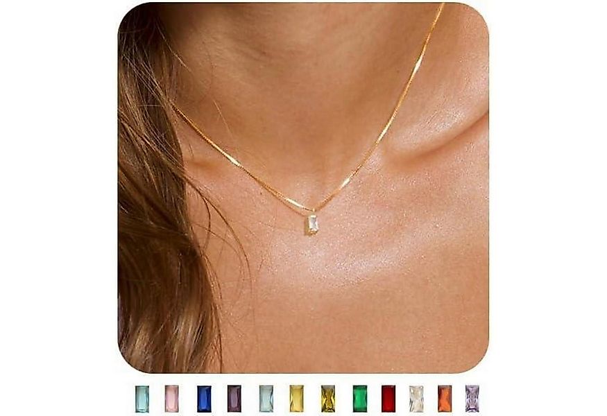 LuxusKollektion Kette und Anhänger Set Kette Damen 14K Vergoldet 925 Silber günstig online kaufen