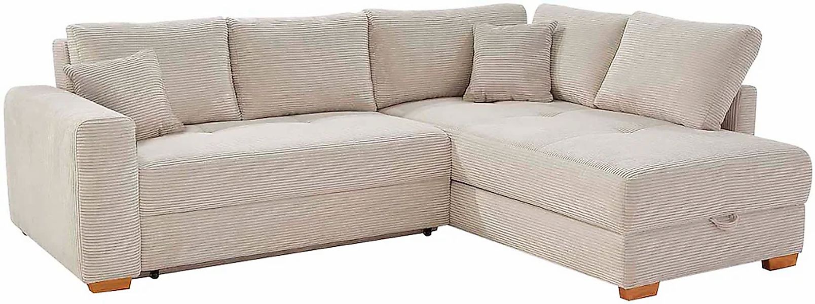 Jockenhöfer Gruppe Ecksofa "Sunset, Dauerschlafsofa mit", Tonnentaschen-Fed günstig online kaufen