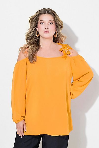 MIAMODA Longbluse Bluse Classic Fit Schulter CutOut mit Spitze günstig online kaufen