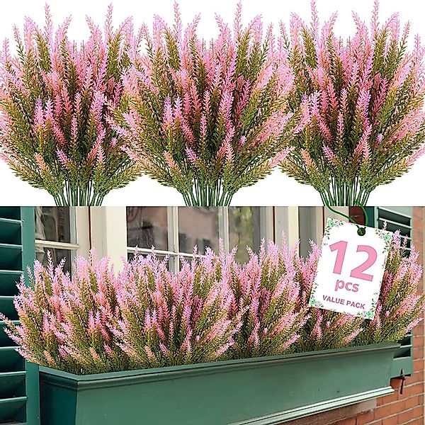 Kunstblumenstrauß 4/6/12 Sträuße Kunstlavendelblumen, Kunstlavendelstrauß, günstig online kaufen