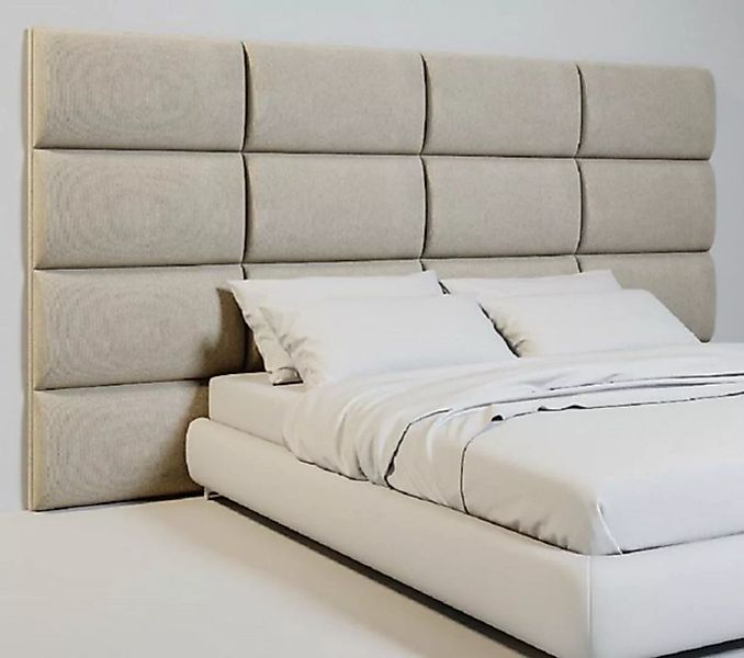 Casa Padrino Bett Samt Bett-Kopfteil Beige 300 x 14 x H. 180 cm - Schlafzim günstig online kaufen