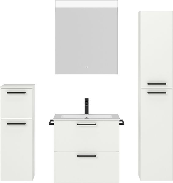 nobilia® Badmöbel-Set »Tolvina«, (4 St., vormontiert, mit Soft-Close), inkl günstig online kaufen
