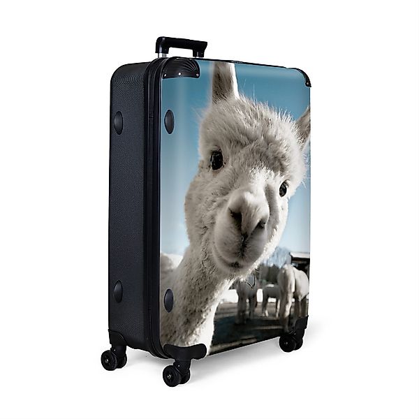 NoBoringSuitcases.com© Hartschalen-Trolley Alpaka - Weiß - günstig online kaufen
