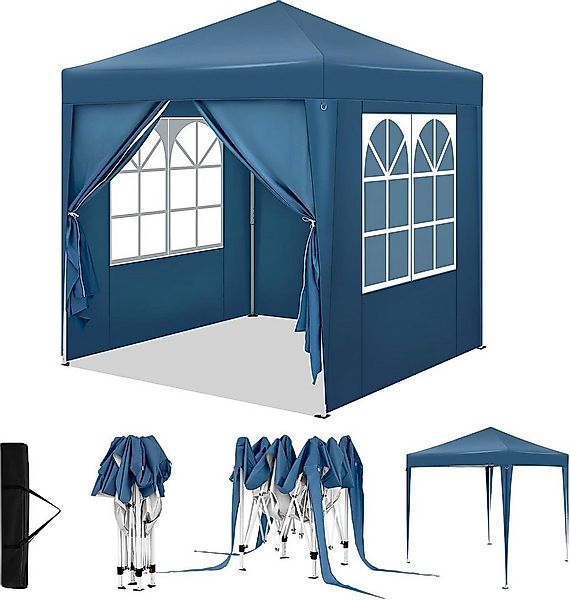Woltu Faltpavillon, mit 4 Seitenteilen, 2x2 m, mit 4 Seitenwänden, höhenver günstig online kaufen