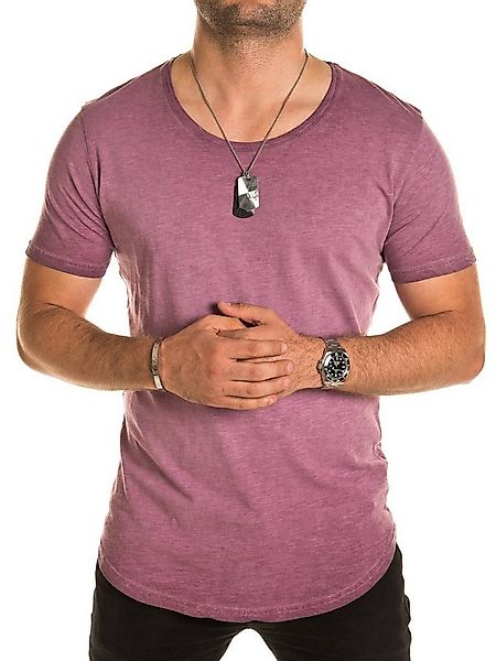Pittman T-Shirt Shredder Oversize Basic Tee Crew Neck Washed (1-tlg) günstig online kaufen