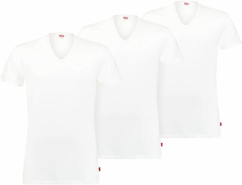 Levis T-Shirt 3er-Pack, V-Ausschnitt, Kurzarm, Cotton-Mix, elastisch günstig online kaufen