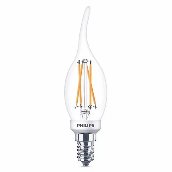 Philips LED Filament Lampe E14 Kerze - B35 3,4W 475lm 2200-2700K dimmbar Ei günstig online kaufen