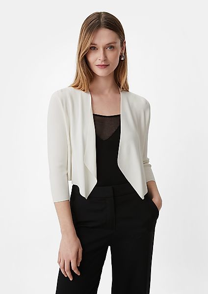 Comma Strickjacke Strickjacke aus Viskosemix Zierborte günstig online kaufen