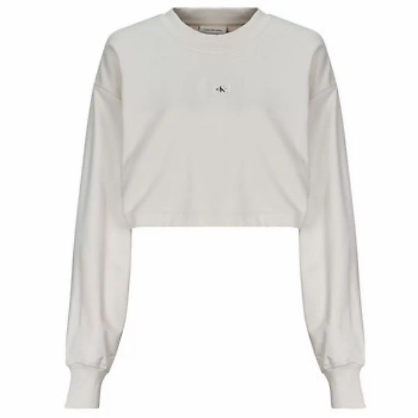 Calvin Klein Jeans  Pullover WOVEN LABEL SHORT CREWNECK günstig online kaufen