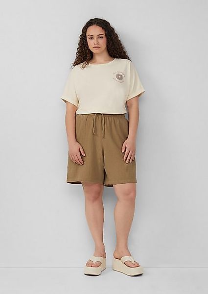 QS Stoffhose Shorts aus Musselin günstig online kaufen