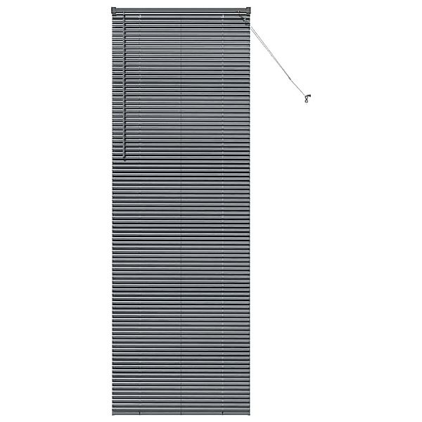 vidaXL Balkenjalousien mit Vorhängen Dunkelgrau 220 x 70 cm Aluminium 42006 günstig online kaufen