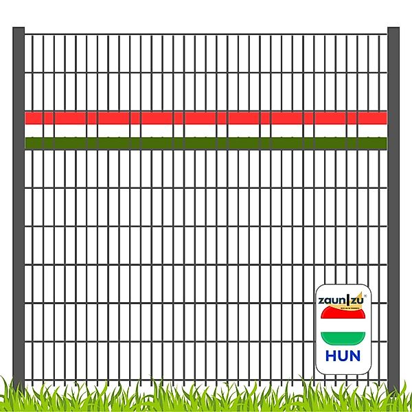 zaunzu Sichtschutz Fanartikel Ungarn für Doppelstabmatten Akzentstreifen günstig online kaufen