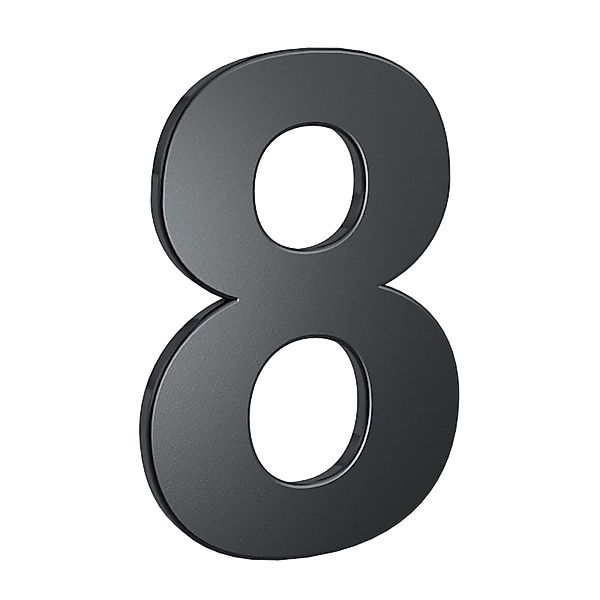 BASI Hausnummer, (Packung), aus Stahl, anthrazit, Wetterfest, Ziffer 8 günstig online kaufen