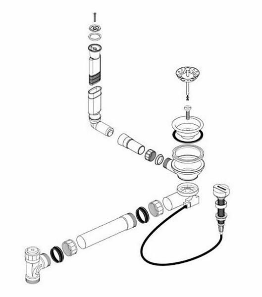Blanco Einbauspüle BLANCO Ablaufgarnitur 1 x 3,5'' Sieb Ablauffernbedienung günstig online kaufen